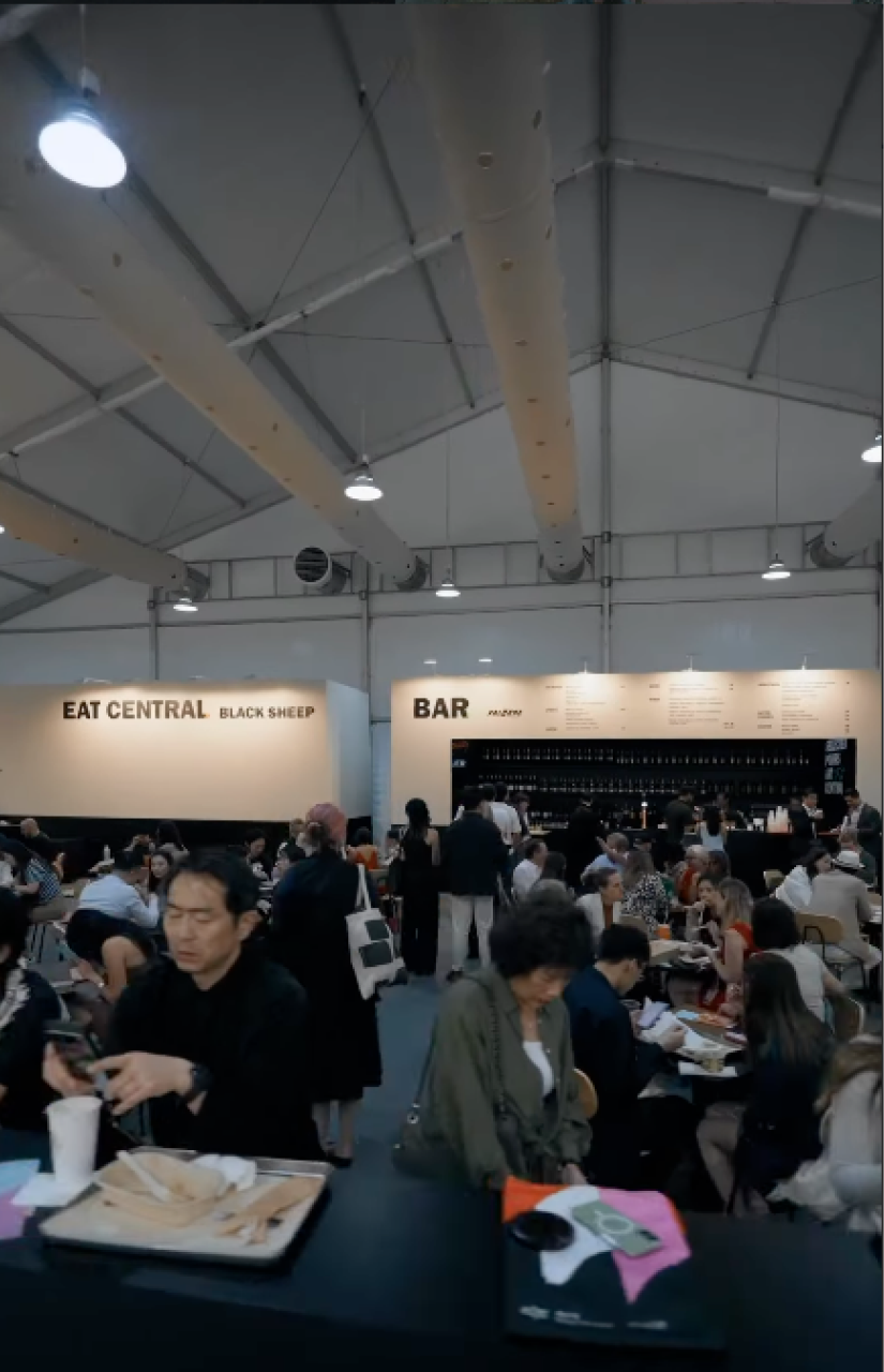 Eat Central by Black Sheep booth at Art Central art fair